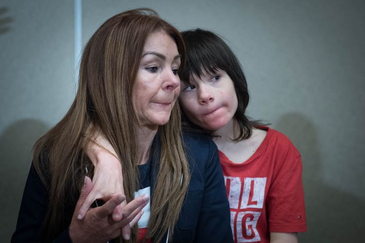 Billy Caldwell with his mother Charlotte. 