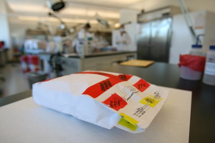 A rape kit at a police crime lab in Los Angeles. Because of a lack of funding, resources and adequate policies, hundreds of thousands of kits nationally have sat for years without being examined. 