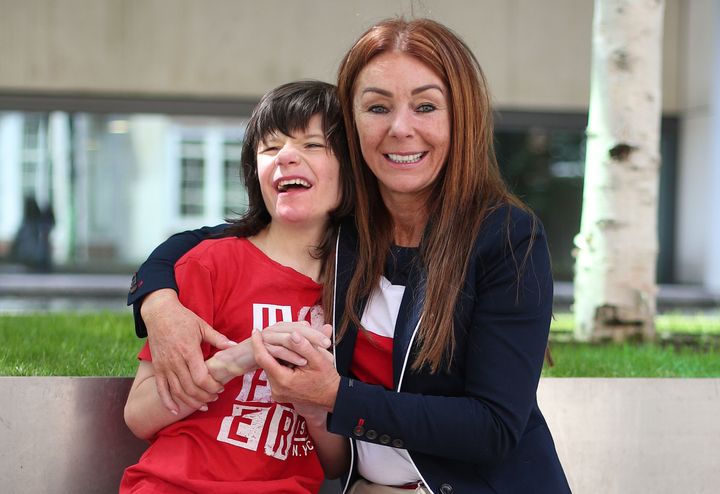 Charlotte Caldwell and her son Billy outside the Home Office in London ahead of a meeting with Minister of State Nick Hurd, after having a supply of cannabis oil used to treat Billy's severe epilepsy confiscated on their return from Canada.