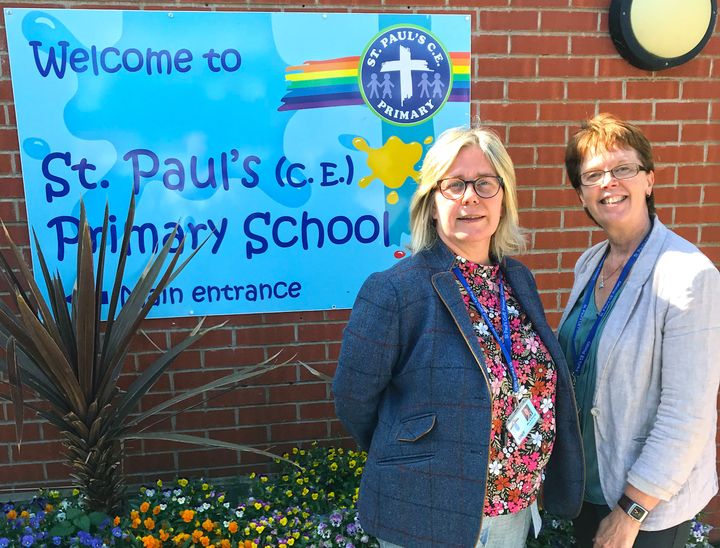 Headteacher Nicola Finney, left, and safeguarding officer, Trisha Manifredi, right, said they had seen an increase in the numbers of families struggling with hygiene poverty.