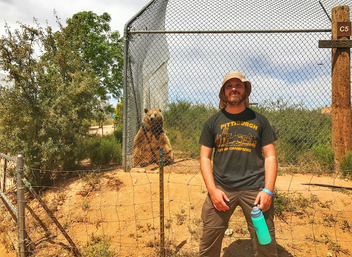 Mitch at the Out of Africa Wildlife Park near Sedona, Arizona.