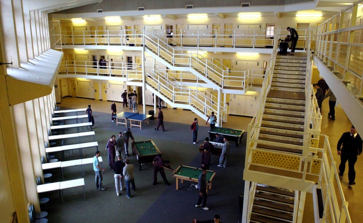 A wing at HMP Woodhill near Milton Keynes. 