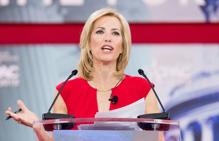 Fox News host Laura Ingraham, shown here on Feb. 23, 2018, at CPAC in Oxon Hill, Md., on Monday compared immigration detention centers to summer camps. 