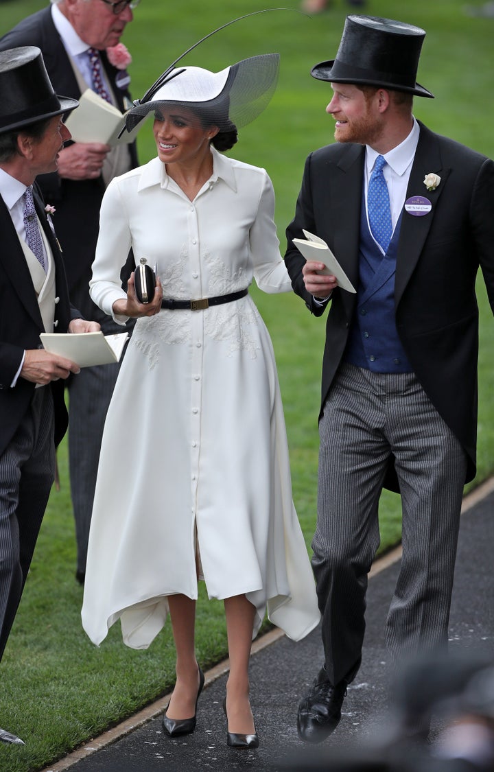 The Duke and Duchess of Sussex at the Royal Ascot horse racing meeting on June 19.