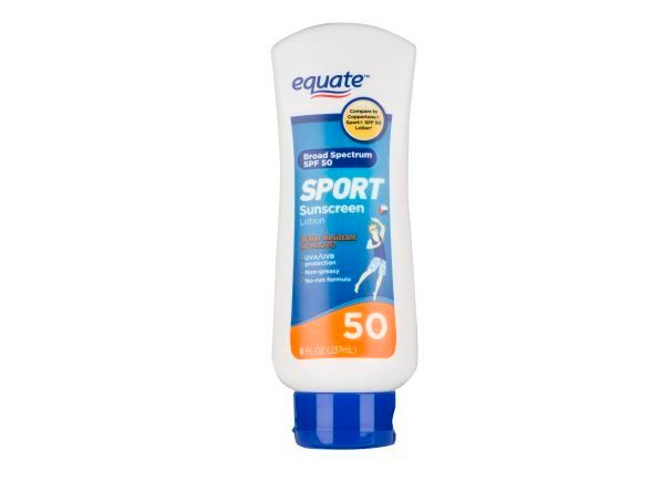 The second best-rated lotion sunscreen is Equate Sport Lotion SPF 50 Sunscreen, and it’s only $5. 