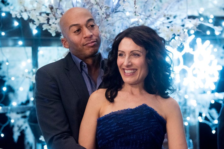 Abby and Mike in a scene from "Girlfriends' Guide to Divorce."