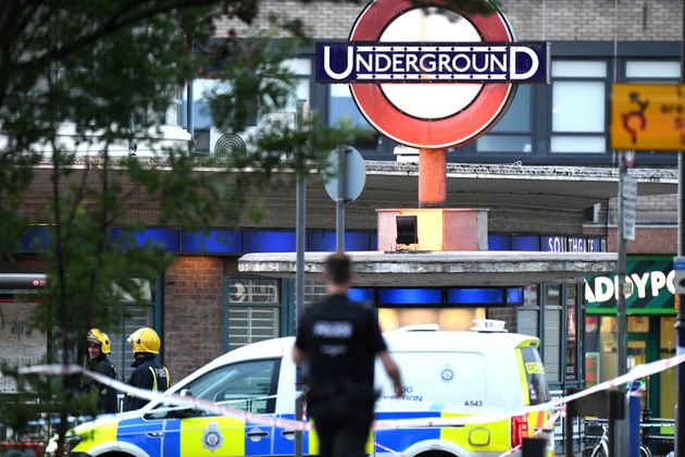 A man has been arrested following an explosion at Southgate Tube station on Tuesday.