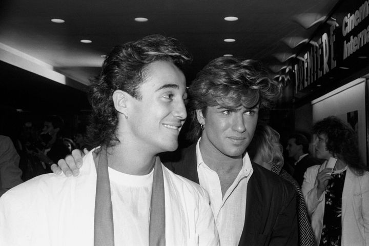 Andrew with the late George in their Wham! days