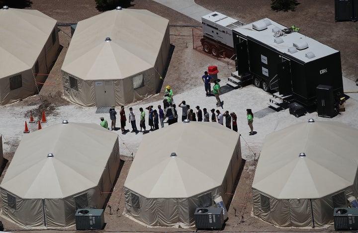 The Trump administration is using the Tornillo, Texas, tent facility to house immigrant children separated from their parents after they were caught entering the U.S. under the administration's zero tolerance policy.