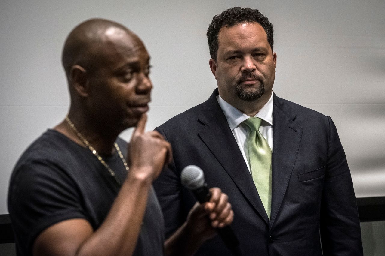 The major policy that Jealous (right) and his friend, comedian Dave Chappelle, discussed in Baltimore earlier this month? Marijuana legalization.