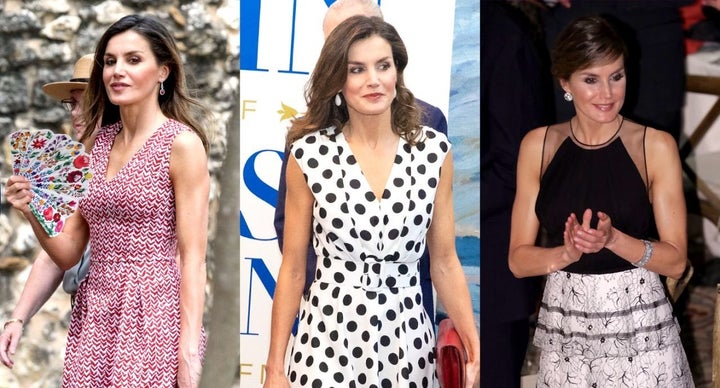 Queen Letizia wore several designer dresses while in San Antonio. 