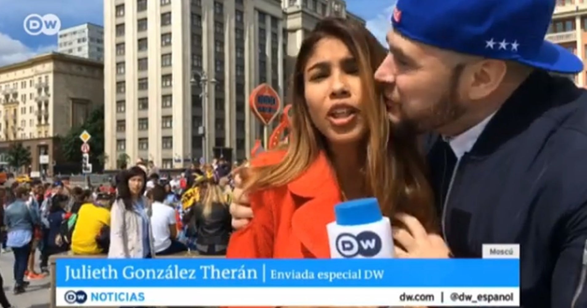 World Cup Reporter Sexually Harassed During Live Broadcast World Cup Reporter Sexually Harassed During Live Broadcast