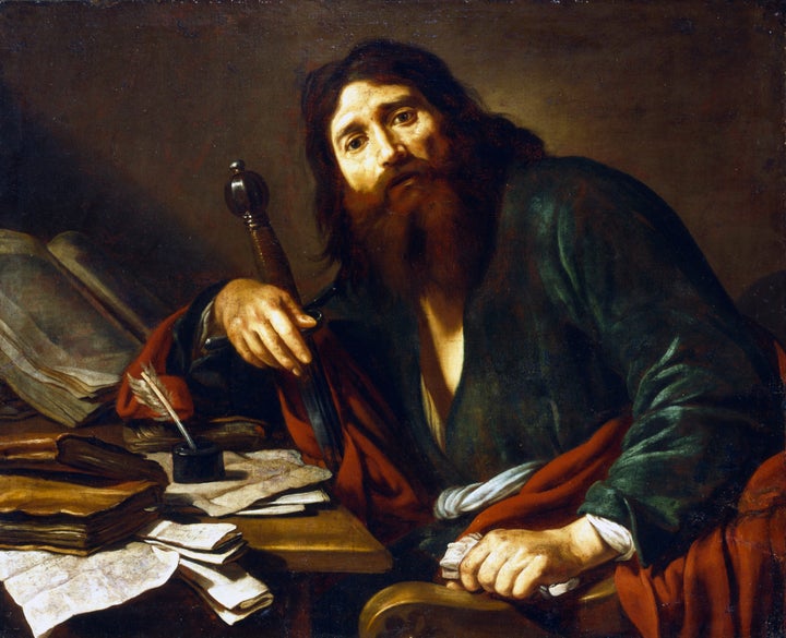 Apostle Paul in a 17th-century painting by the artist Claude Vignon.