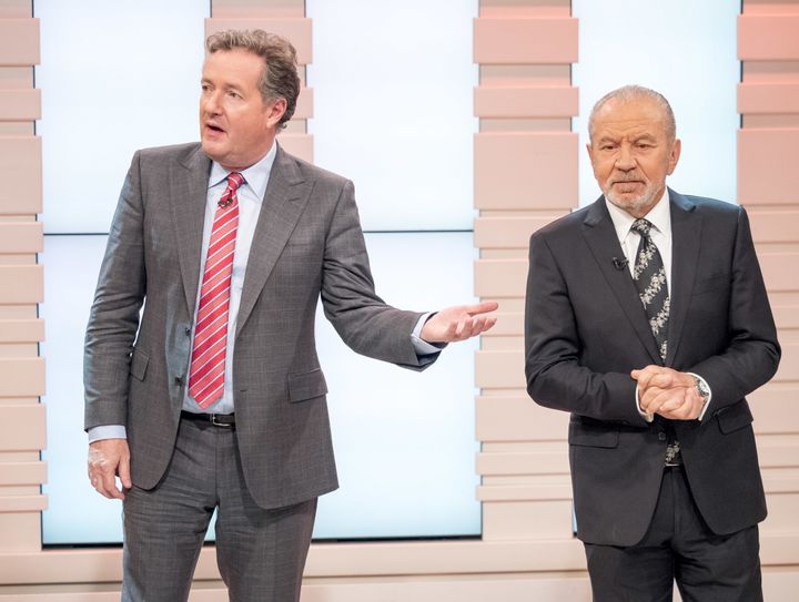 Piers Morgan came to Lord Sugar's defence