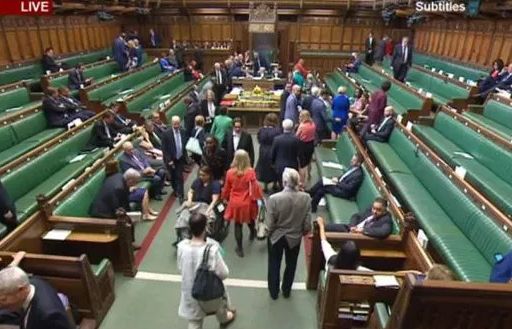 Labour MP Naz Shah being wheeled toward the voting lobby