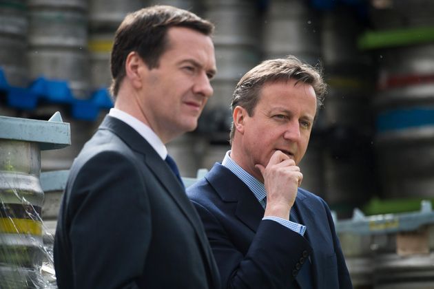 Former Prime Minister David Cameron with then-Chancellor George Osborne