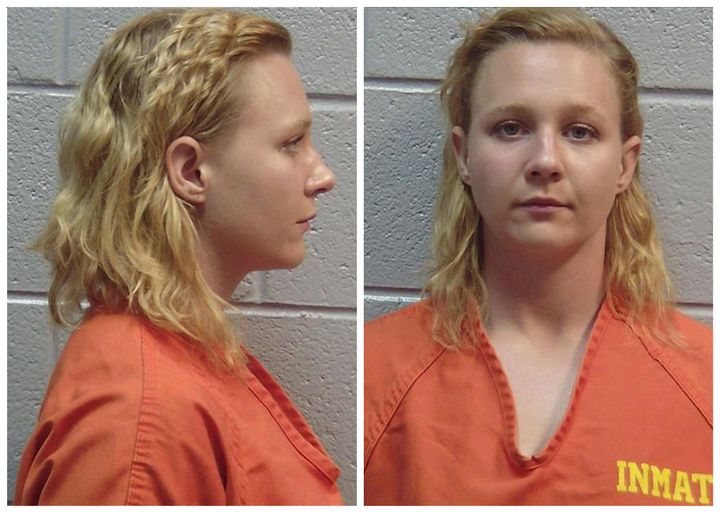 Reality Winner is shown in June 8, 2017, booking photos. The U.S. intelligence contractor was charged with leaking classified National Security Agency material.