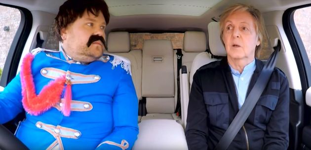 James Corden really got in the spirit for Paul McCartney's 'Carpool Karaoke'