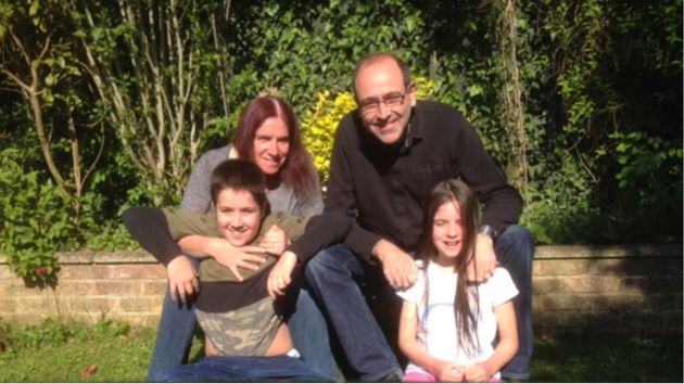 Chris Lunn, with his wife Helen, son William and daughter.