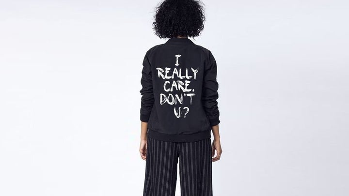 Melania Trump S Jacket Prompts I Really Care Clothing To Hit The Market Huffpost Life Melania Trump S Jacket Prompts I Really Care Clothing To Hit The Market Huffpost Life