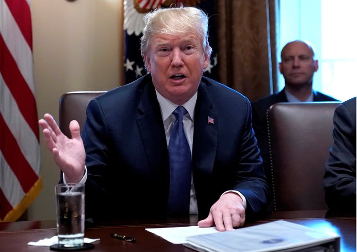 President Donald Trump, seen at the White House last week, said Wednesday that his search for a replacement for Supreme Court Associate Justice Anthony Kennedy “will begin immediately."