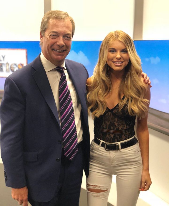 Nigel Farage and Hayley from Love Island - TV's most unlikely double act