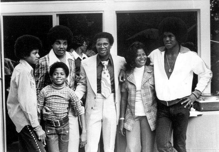 From left: Michael Jackson, Randy Jackson, Joe Jackson, Junior Walker, Katherine Jackson and Jermaine Jackson, pictured in 1970.
