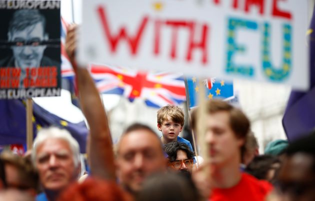 The 'People's Vote' march in central London.