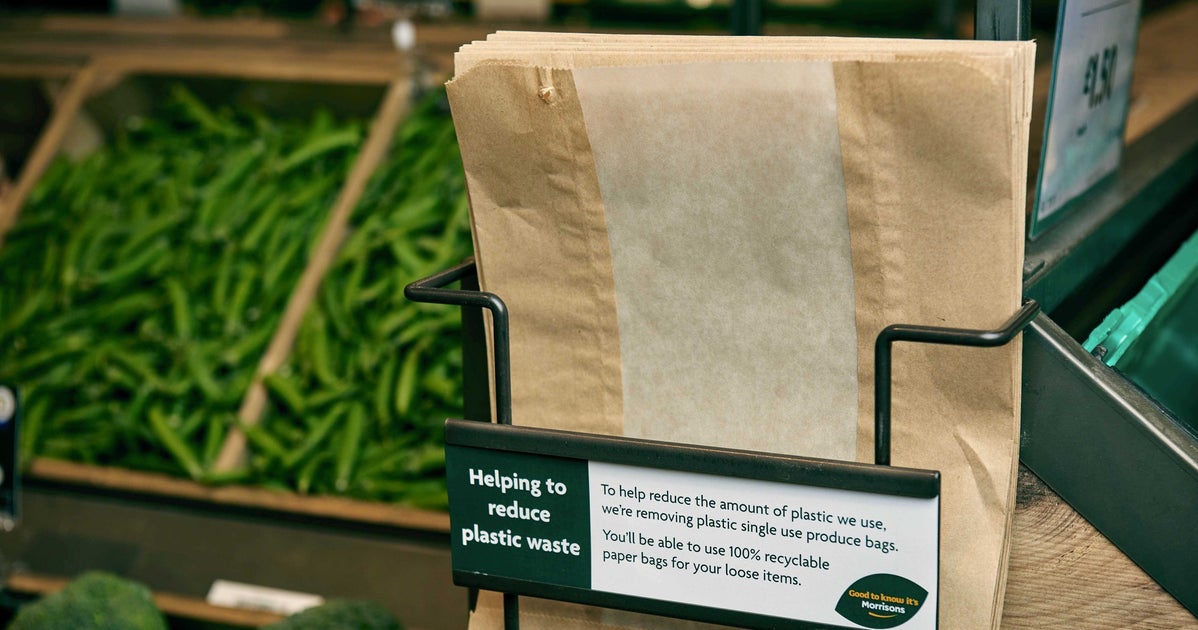 Morrisons Aims To Save 150 Million Plastic Bags Per Year With Paper