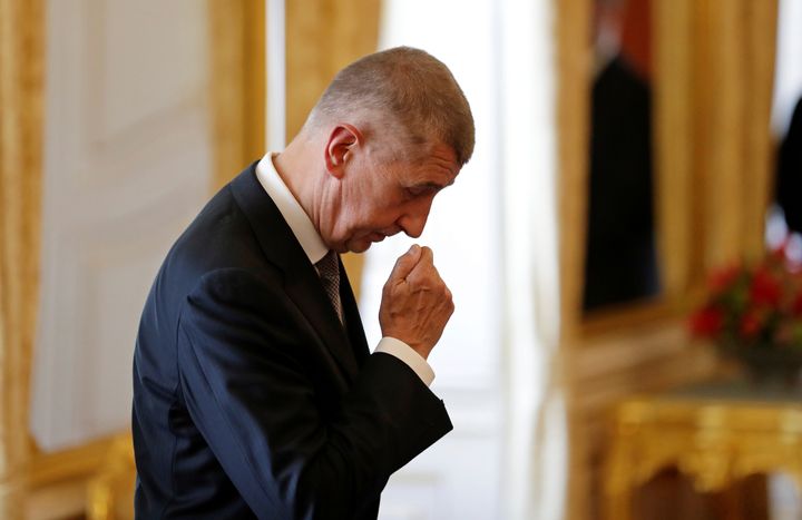 Andrej Babiš waiting to be appointed as Czech prime minister on June 6, 2018.