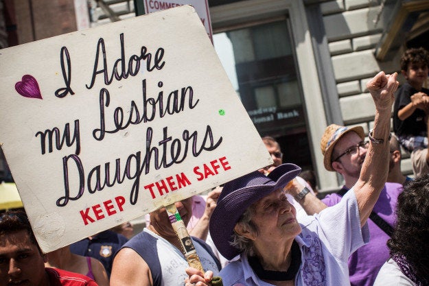 Frances Goldin, 94, is mom to two lesbian daughters. To show her support for them, she brings the same sign when she attends the New York City Pride march.