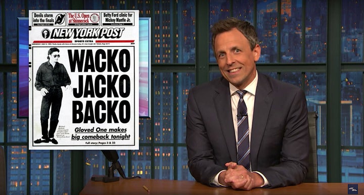 Seth Meyers says on "Late Night" that President Donald Trump is qualified to work for the New York Post.