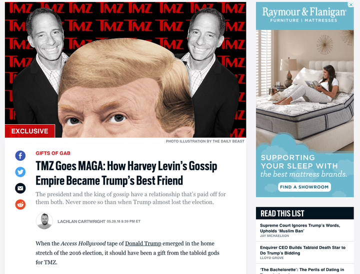 The Daily Beast's Lachlan Cartwright was the first journalist to make mention of the so-called elevator tape in print.