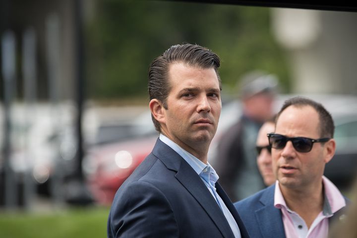 Donald Trump Jr. criticized Ron Perlman after the "Sons of Anarchy" star's story about peeing on his own hand before a handshake with Harvey Weinstein.