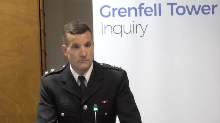 Michael Dowden, watch manager from North Kensington fire station, giving evidence at the public inquiry into the Grenfell Tower blaze on Wednesday