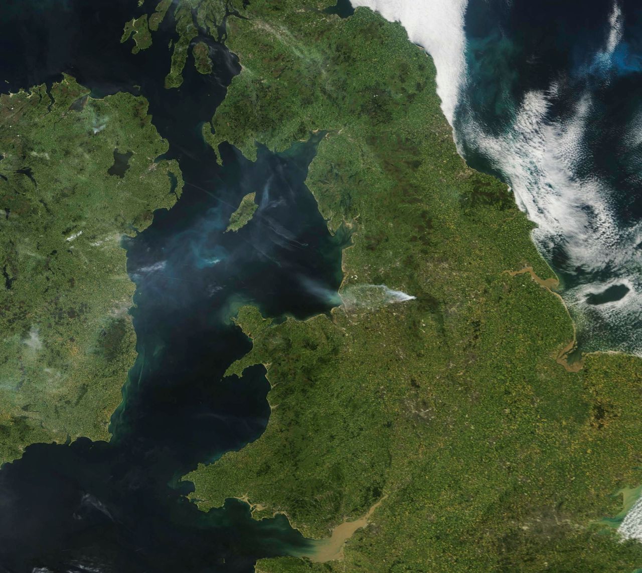 The University of Dundee's satellite observatory depicts large plumes of smoke from the Saddleworth wildfire.
