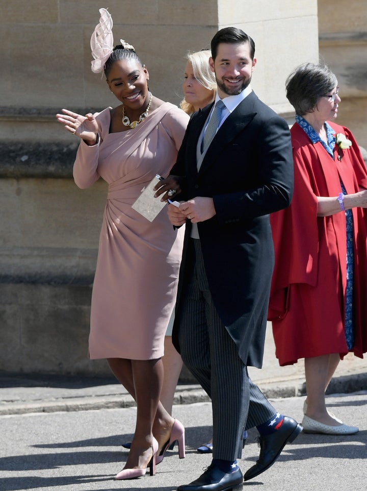 Serena Williams and Alexis Ohanian attend the wedding of Prince Harry and Meghan Markle.