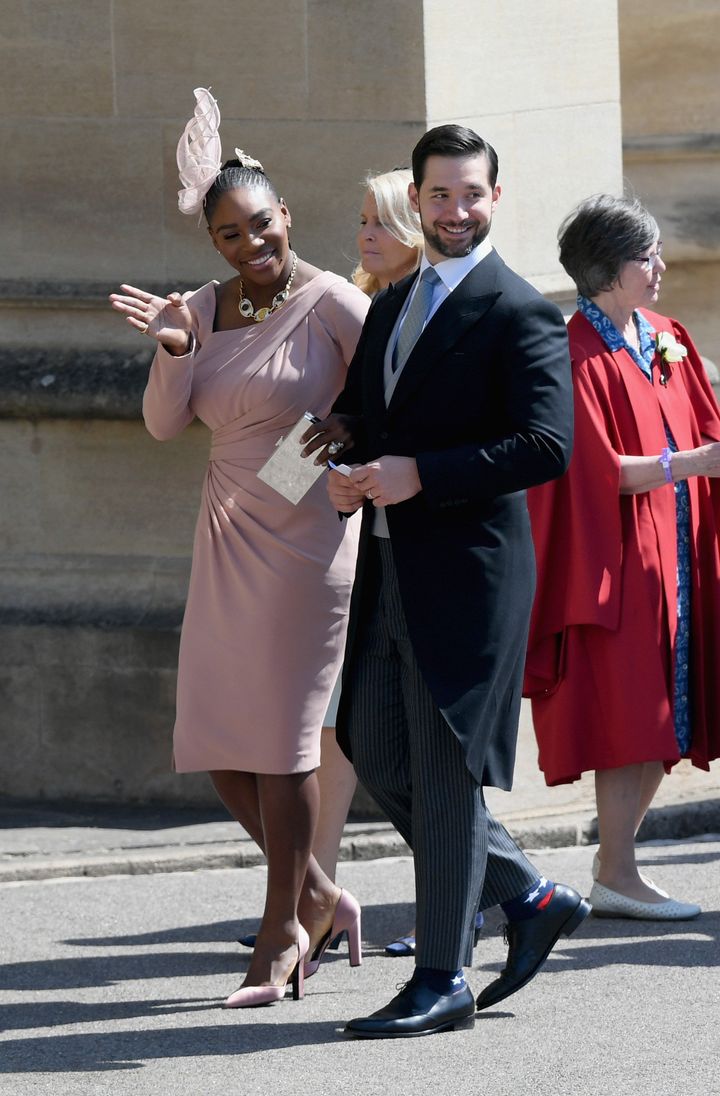 Serena Williams and Alexis Ohanian attend the wedding of Prince Harry and Meghan Markle.