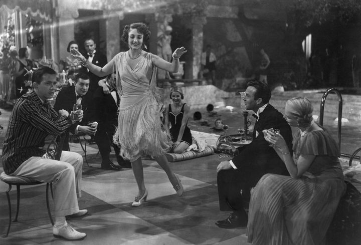 Actress Betty Field dances the Charleston during a poolside party scene from the 1949 movie "The Great Gatsby," based on the F. Scott Fitzgerald novel.