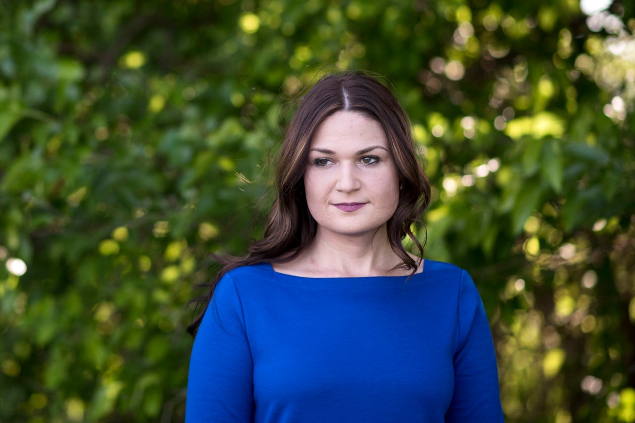 Abby Finkenauer stands for a portrait on family property in Dubuque, Iowa, on June 4.