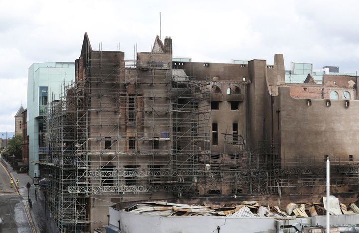 The Glasgow School of Art in the historic Mackintosh building after it was gutted by fire last month