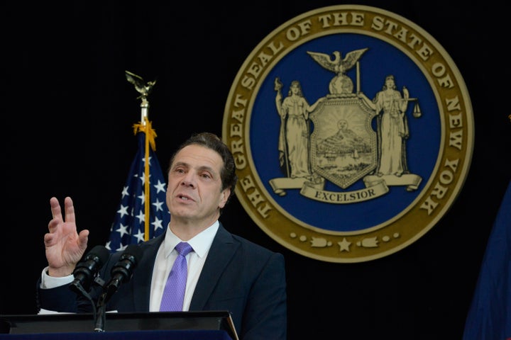 New York Gov. Andrew Cuomo delivers his State of the State address in 2017.