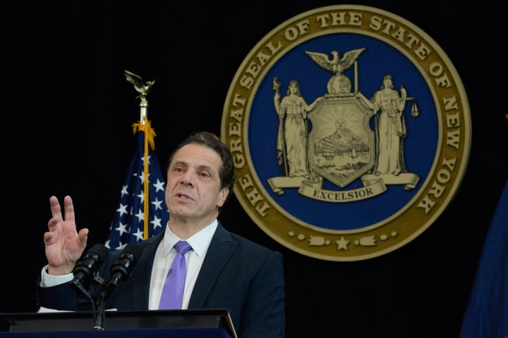 New York Gov. Andrew Cuomo delivers his State of the State address in 2017. 