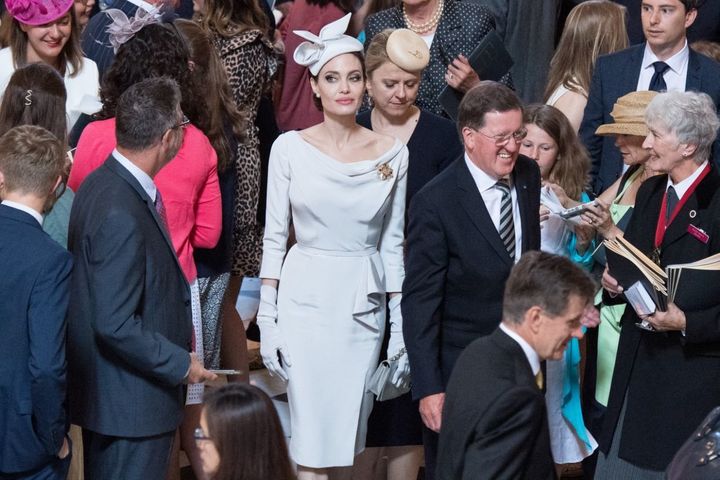 Angelina Jolie wore Ralph & Russo for the event. (Photo: Jeff Spicer/Getty Images)