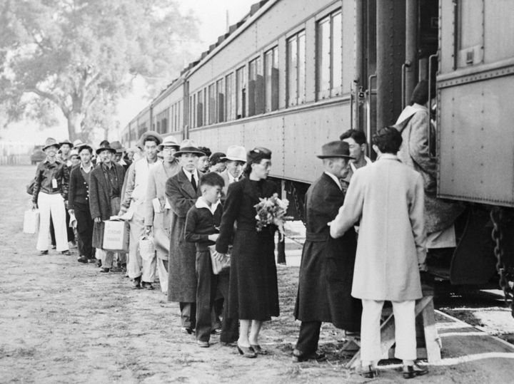 During World War II, Japanese-Americans were transported from California to the Rohwer Relocation Center in Arkansas.
