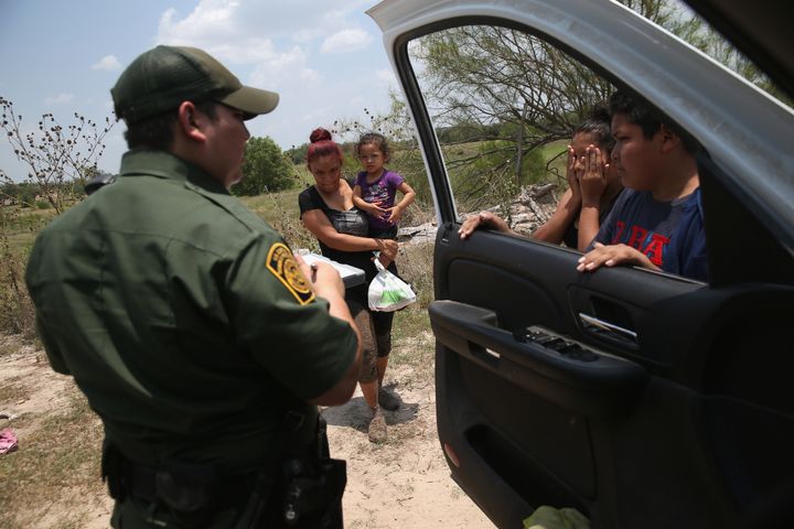 A Border Patrol agent takes information from unaccompanied Salvadoran minors in Texas in 2014. Trying to speed up deportations “has zero impact” on unauthorized immigration, says Dana Leigh Marks, a spokeswoman for the National Association of Immigration Judges.