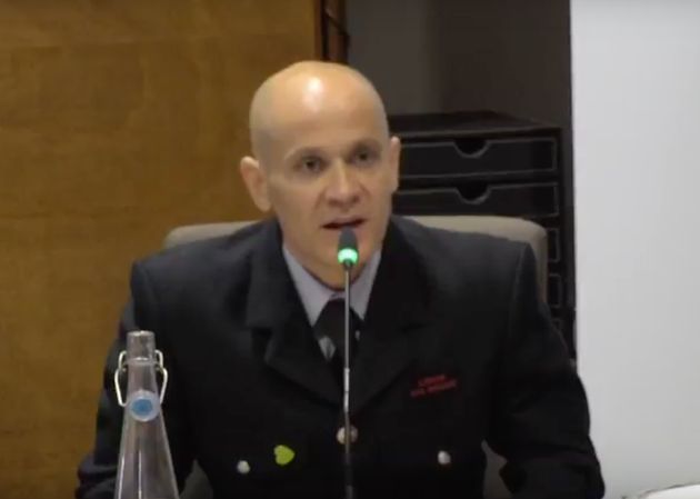 David Badillo giving evidence at the Grenfell Tower Inquiry on Friday.