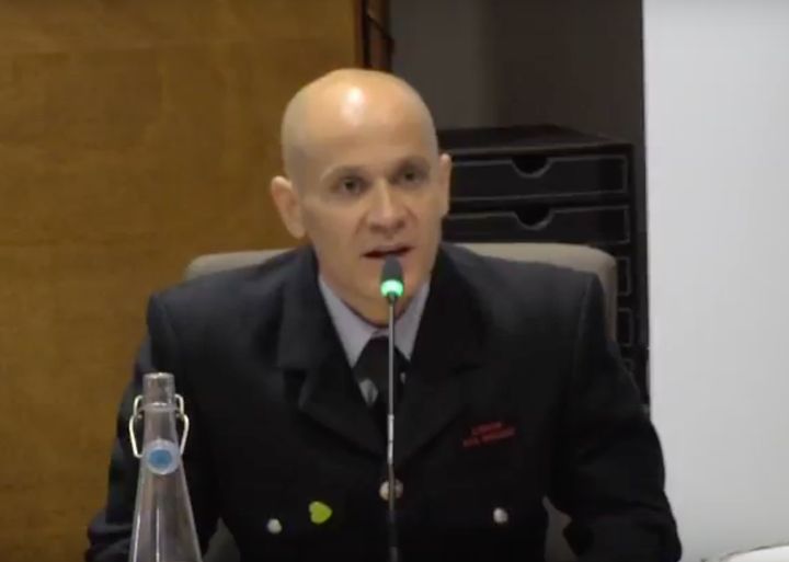 David Badillo giving evidence at the Grenfell Tower Inquiry on Friday.