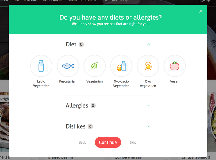 As health and food become increasingly connected Whisk now lets you create recipes based on your specific health needs.
