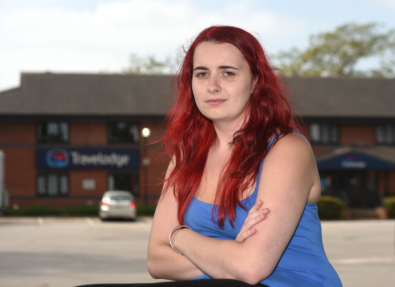 Vicky Pearce who is living with her two children in the Travelodge hotel, Yardley, Birmingham, and now has moved to three different Travelodge hotels.